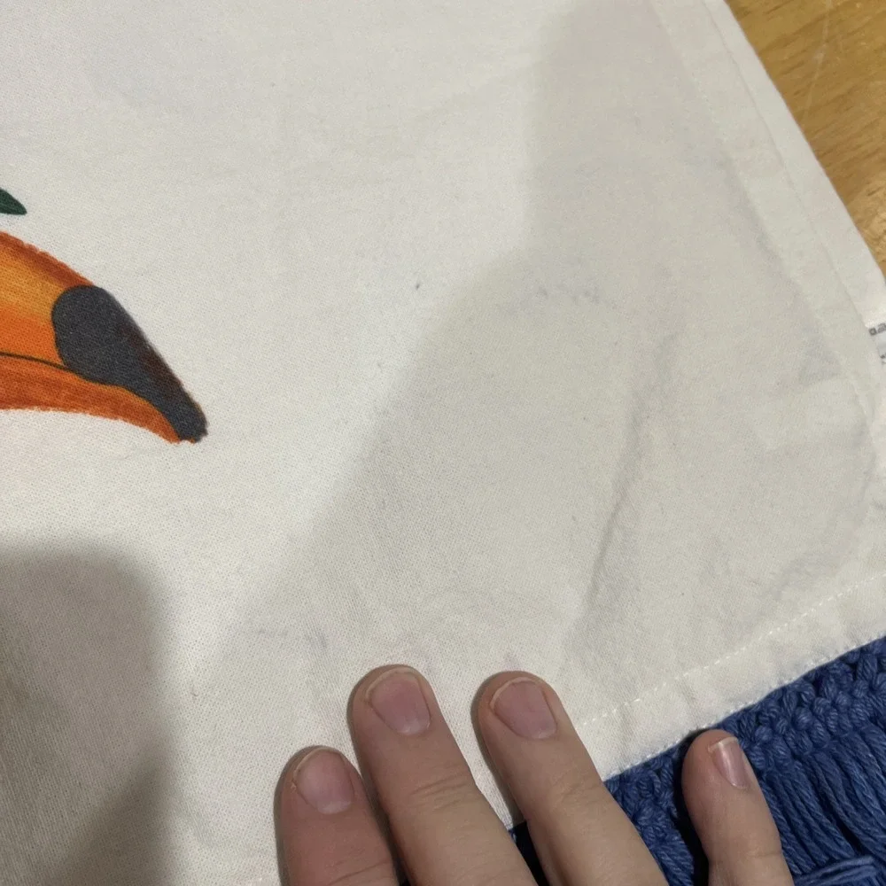 Mia Charro For Anthropologie Toucan In Floral Top Kitchen Towel See Pics‎